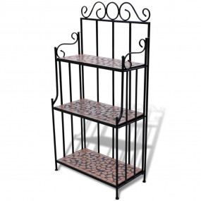Plant Stand Terracotta and black Iron and ceramic