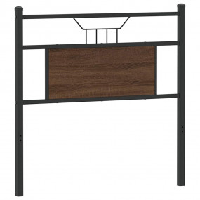 Headboard Brown Oak Engineered wood and steel Single Du...