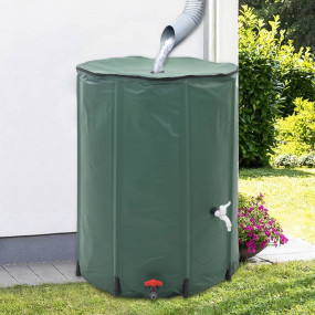 Water Tank Green PVC 500 Gallon Collapsible Rainwater T...