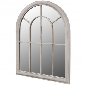 Mirror Antique White Iron and Glass 27.2 x 35.0 in