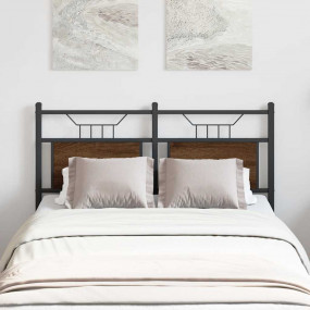 Headboard Brown Oak Engineered wood and steel
