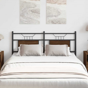 Headboard Brown Oak Engineered wood and steel