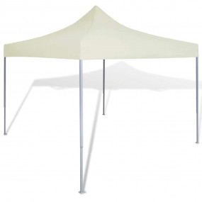 Gazebo Cream Powder-coated steel Large Foldable Gazebo ...