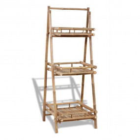 Plant Stand Natural Bamboo 3-Tier Foldable Plant Stand