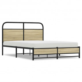 Bed Frame Sonoma Oak Steel Full Bed Frame Rectangular