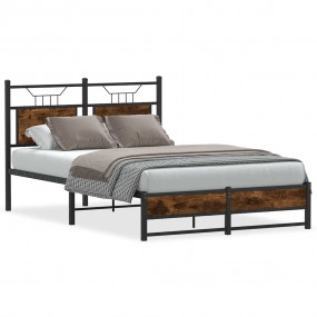 Bed Frame Smoked oak Engineered wood Small Double Bed F...