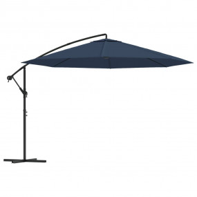 Cantilever Garden Parasol Bold blue Polyester Large