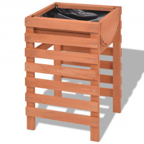 Planter Beige Solid Chinese Fir Wood Medium Planters Pl...