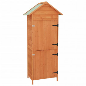 Outdoor Cabinet Brown Wood 16.7 in x 25.2 in x 74.8 in