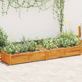 Raised Bed Brown Acacia Wood Large Durable Garden Raise...