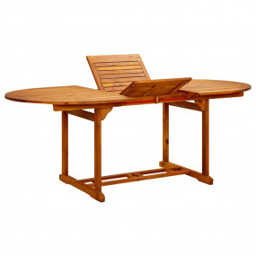 Dining Table Natural wood Acacia hardwood Large Extenda...