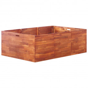Raised Bed Natural Wood Solid Acacia wood 59.1x39.4x19....