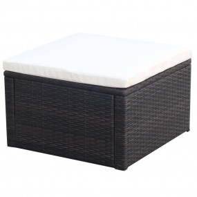 Footstool And Ottoman Brown Metal frame 20.9x20.9x11.8 ...