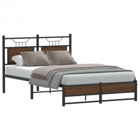 Bed Frame Brown Oak Engineered wood, steel Small Double...