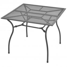 Outdoor Table Anthracite Steel 35.4 in x 35.4 in Durabl...