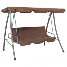 Garden Swing Seat Coffee Powder-coated steel frame Larg...