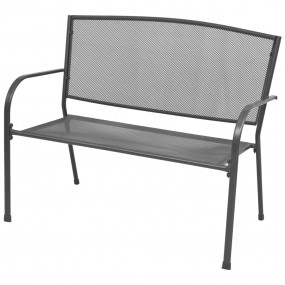 Garden Bench Anthracite E-coated powder-coated steel Me...