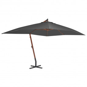 Cantilever Garden Parasol Anthracite Polyester fabric L...