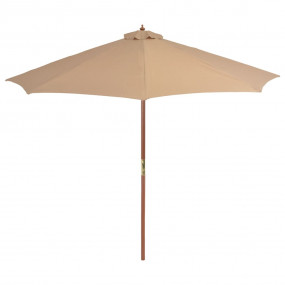 Garden Parasol Taupe Laminated bamboo and hardwood, pol...
