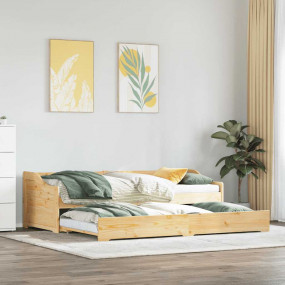 Day Bed Natural wood Solid pinewood