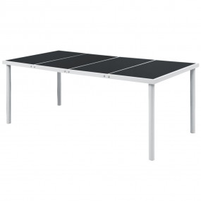 Outdoor Dining Table Black and grey