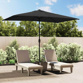 Garden Parasol Anthracite Polyester 118.1 x 78.7 in Til...