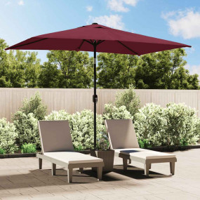 Garden Parasol Bordeaux Red Polyester fabric, Steel pol...
