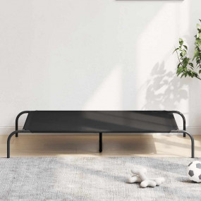 Elevated Dog Bed Black Oxford fabric and powder-coated ...