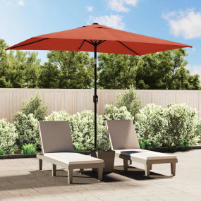 Garden Parasol Terracotta Polyester 118.1x78.7 in Tilta...