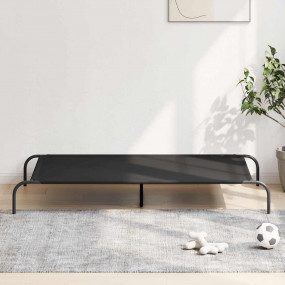 Elevated Dog Bed Black Oxford fabric and powder-coated ...