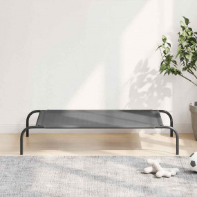 Elevated Dog Bed Grey Textilene and powder-coated steel...