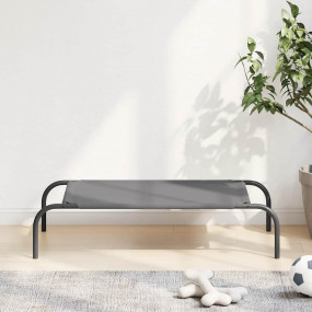 Elevated Dog Bed Grey Oxford fabric and powder-coated s...