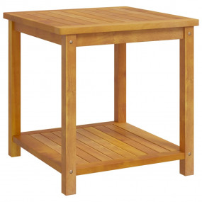 Side Table Wood Solid Acacia wood 18x18x18 in Durable