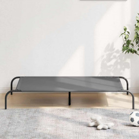 Elevated Dog Bed Grey Oxford fabric and powder-coated s...