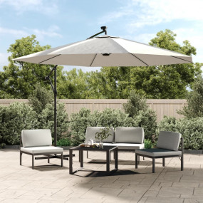 Cantilever Garden Parasol Sand Polyester fabric Large T...