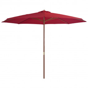 Garden Parasol Burgundy Polyester, Laminated bamboo, Ha...