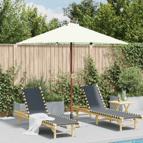 Garden Parasol Sand Laminated bamboo and hardwood, Poly...