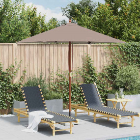 Garden Parasol Taupe Laminated bamboo and hardwood, fab...