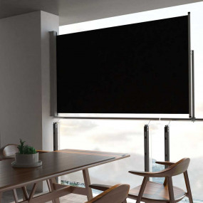 Side Awning Black screen, Grey stand Polyester, Powder-...