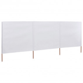 Wind Screen White Non-woven fabric and wood Large Folda...