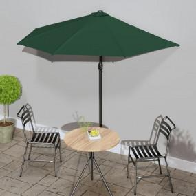 Garden Parasol Green Polyester, Aluminum, Steel