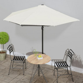 Garden Parasol Sand Polyester, Aluminum, Steel 118.1 x ...