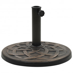 Parasol Base Bronze Polyresin 24.3 lb Durable Round