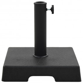 Umbrella Base Black Polyresin 17.6 lb Decorative Inlays