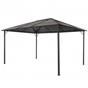 Gazebo Black Aluminum and Steel frame, PC board 13.1x9....