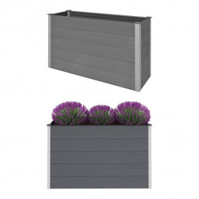 Garden Raised Bed Grey Wood-plastic composite 59.1x19.7...
