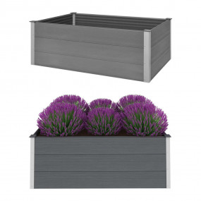 Garden Raised Bed Grey Wood-plastic composite 59.1x39.4...