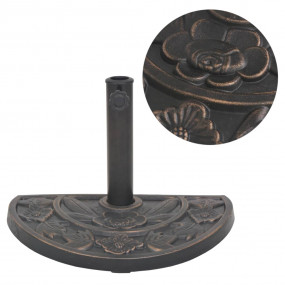 Parasol Base Bronze Resin 19.8 lbs Durable Parasol Base