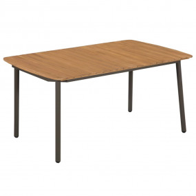 Dining Table Brown Solid Acacia wood Large Durable Dini...