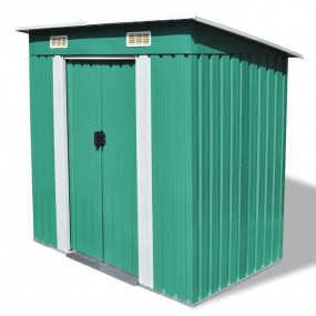 Garden Shed Green Galvanized Steel Medium Garden Shed